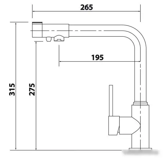 Смеситель Kaiser Teka 13044-15 (вороненая сталь) - фото товара