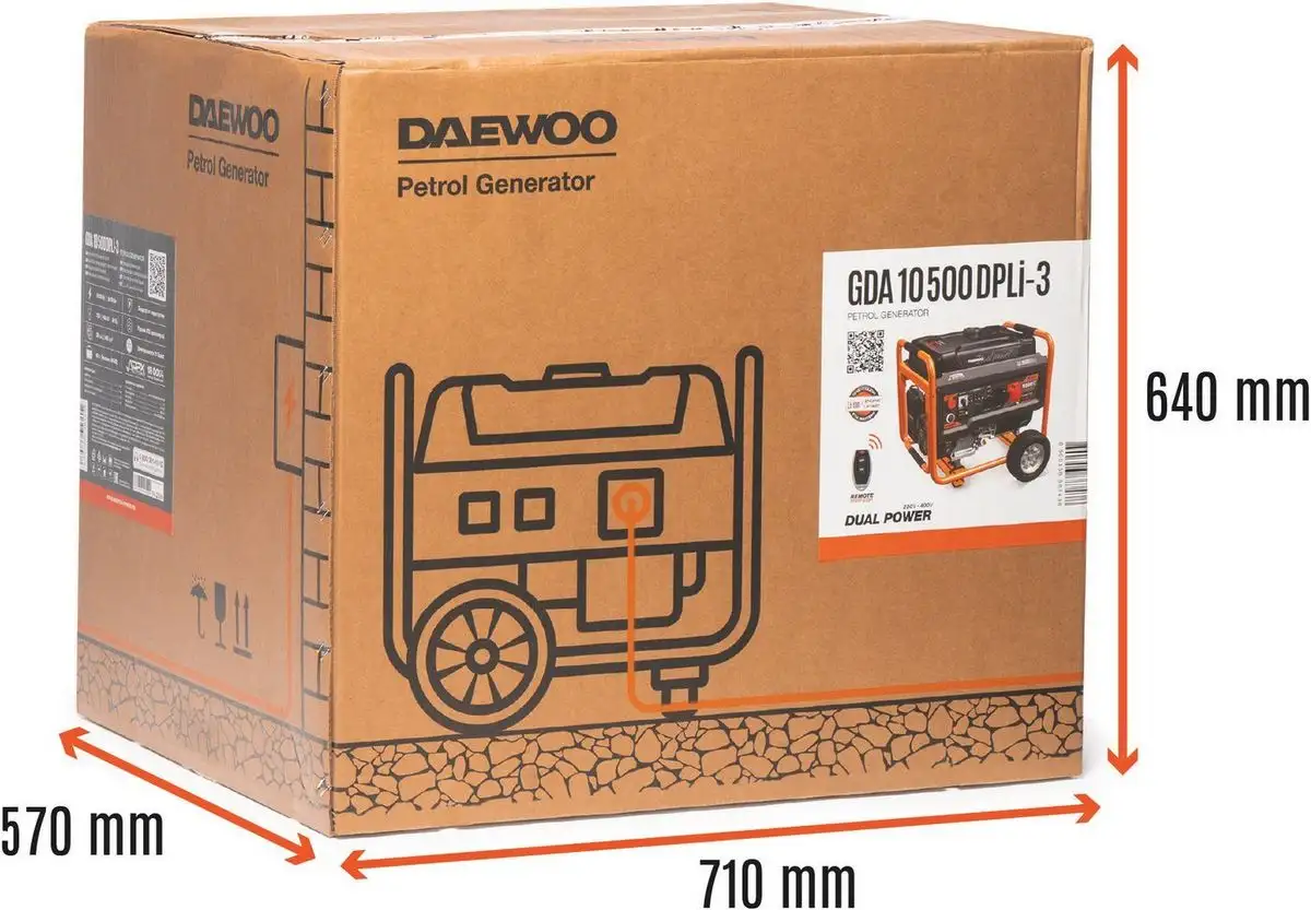 Бензиновый генератор Daewoo Power GDA 10500DPLi-3 – фото товара