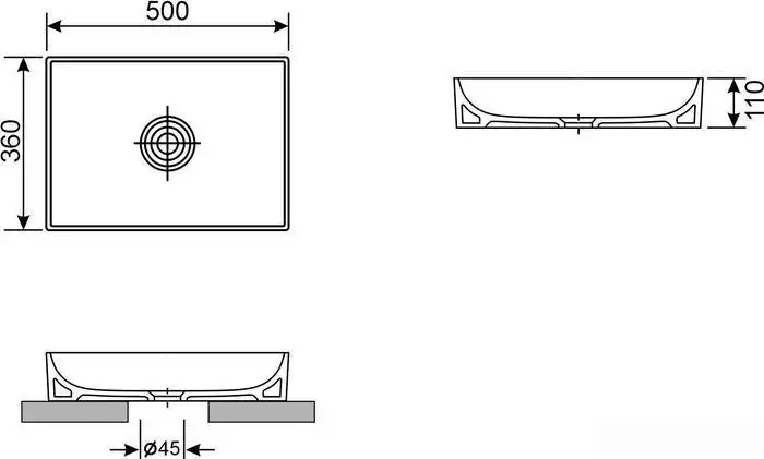 Умывальник Wellsee Pure BY Wellsee 150702000 - фото товара