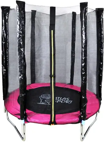 Батут Atlas Sport AS 140 см - 4.5ft - 6 elastic band (розовый) – изображение в каталоге