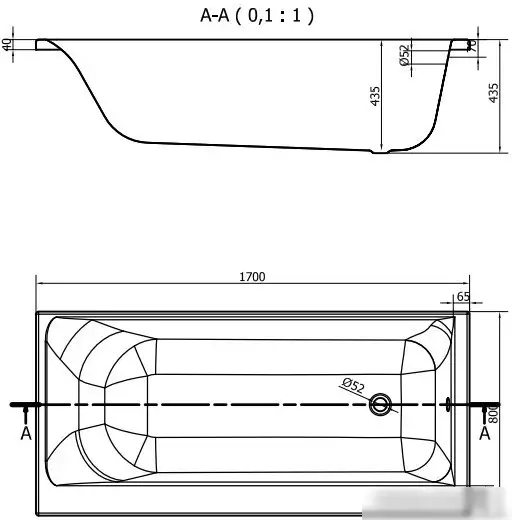 Ванна Cersanit Smart 170x80 L 63350 - фото товара