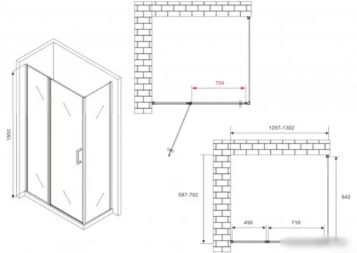 Душевой уголок Abber Sonnenstrand AG04130S-S70 - подробное фото Душевой уголок Abber Sonnenstrand AG04130S-S70 - фото товара