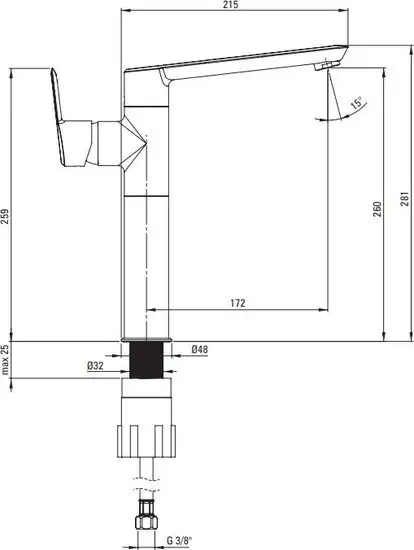 Смеситель Deante Arnika BQA 020K - фото товара