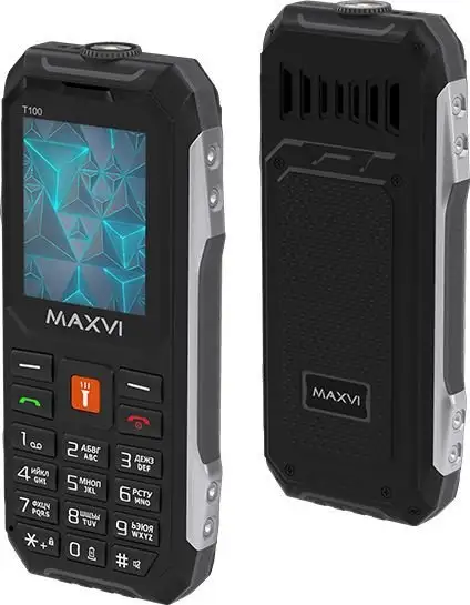 Кнопочный телефон Maxvi T100 (черный) – фото товара