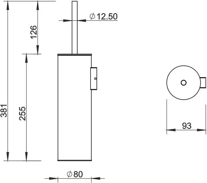 Ершик для унитаза Whitecross Ergo ER2272CR (хром) – фото товара