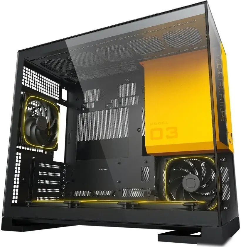 Корпус Geometric Future Model 3 5FAN (черный/желтый) – фото товара