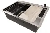 Кухонная мойка Stellar S6050NB-A (нано черный, c доской)