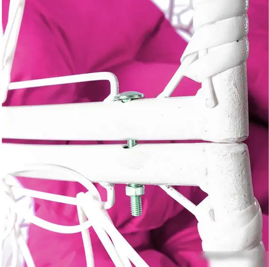 Кресло M-Group Апельсин 11520108 (белый ротанг/розовая подушка) – фото товара