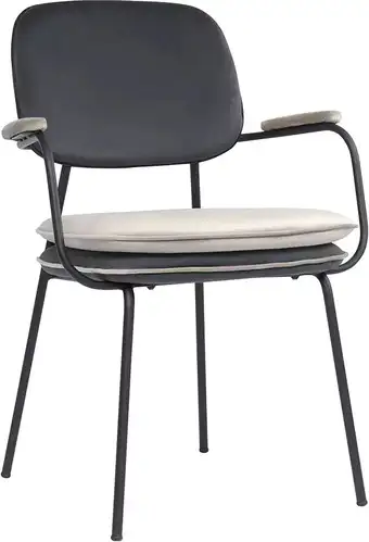 Стул с подлокотниками Bergenson Bjorn Pea BB0000700 (темно-серый/бежевый) – изображение в каталоге