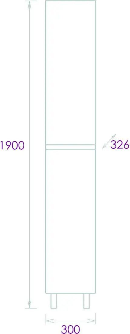 Onika Шкаф-пенал Милтон 30 403078 (серый/дуб сонома) – фото товара