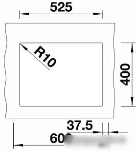 Кухонная мойка Blanco Subline 340/160-U 525985 (правая, черный) - фото товара