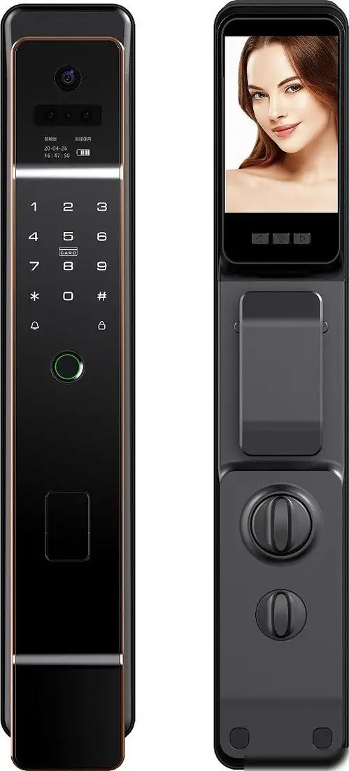 Дверной замок Roome Tuya 3D face intercom Lock 3D face-1 (черный) – фото товара