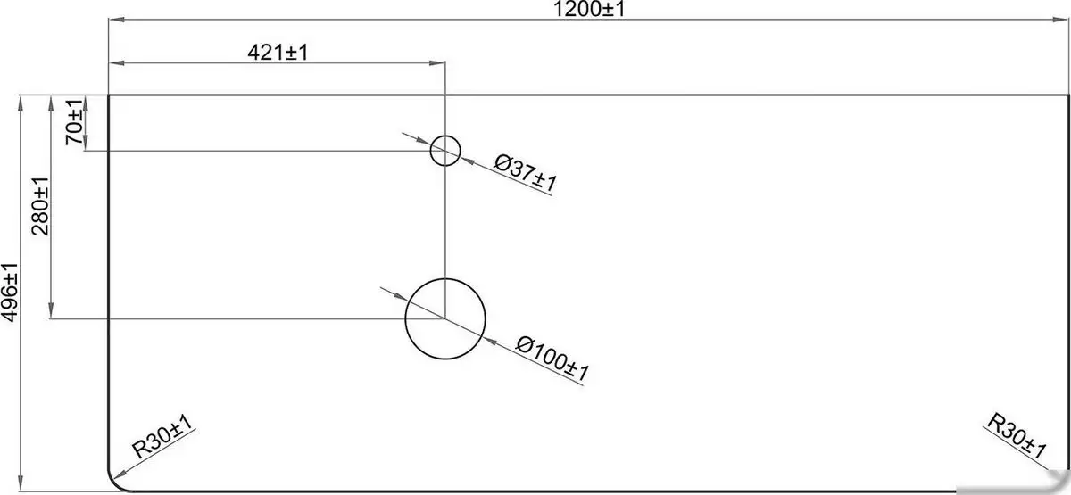 Misty Столешница Роял 120 VS03-120 (черный) – фото товара