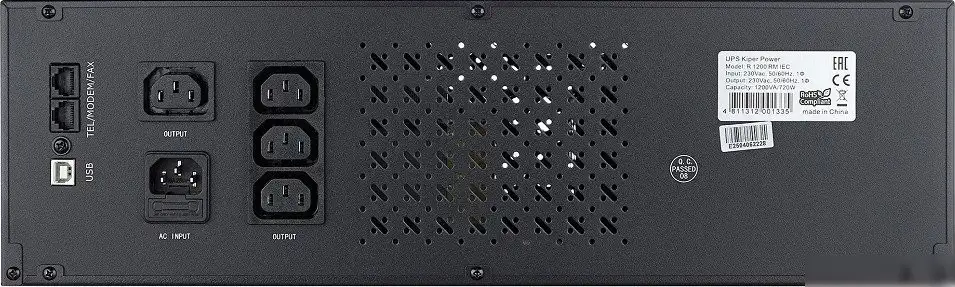 Источник бесперебойного питания Kiper R1200 RM IEC (1200VA/720W) – фото товара