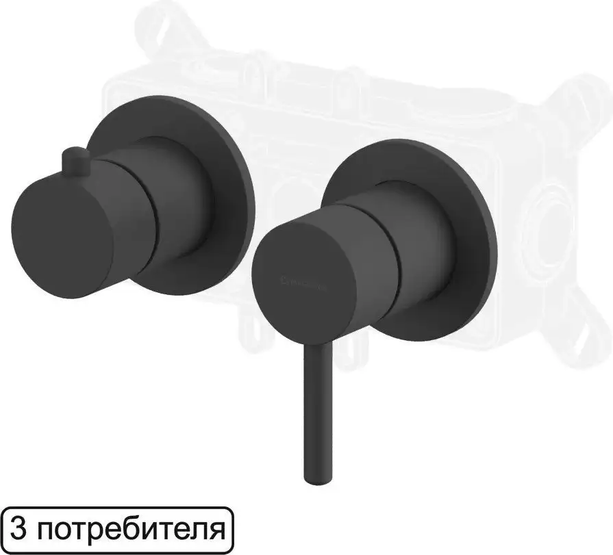 Смеситель Whitecross Y1243BL (черный матовый) - фото товара