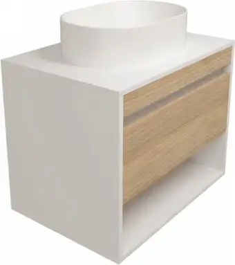 Teymi Тумба под умывальник Ritta 65см T60538 (белый/дуб) – изображение в каталоге