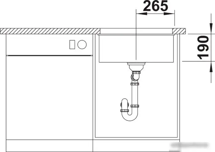 Кухонная мойка Blanco Rotan 500-U 526098 (черный) - фото товара