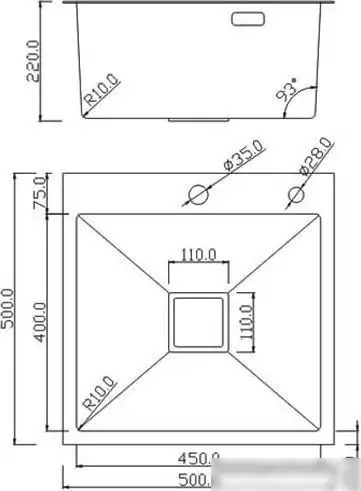 Кухонная мойка Roxen Simple 560220-50B - фото товара