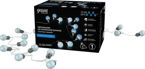 Новогодняя гирлянда Gauss Solar GS033 – фото товара