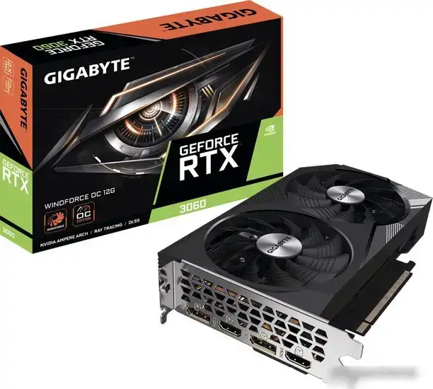 Видеокарта Gigabyte GeForce RTX 3060 Windforce OC 12G GV-N3060WF2OC-12GD – фото товара