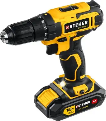 Дрель-шуруповерт Steher CD-160-1 (с 1-им АКБ, кейс) – изображение в каталоге