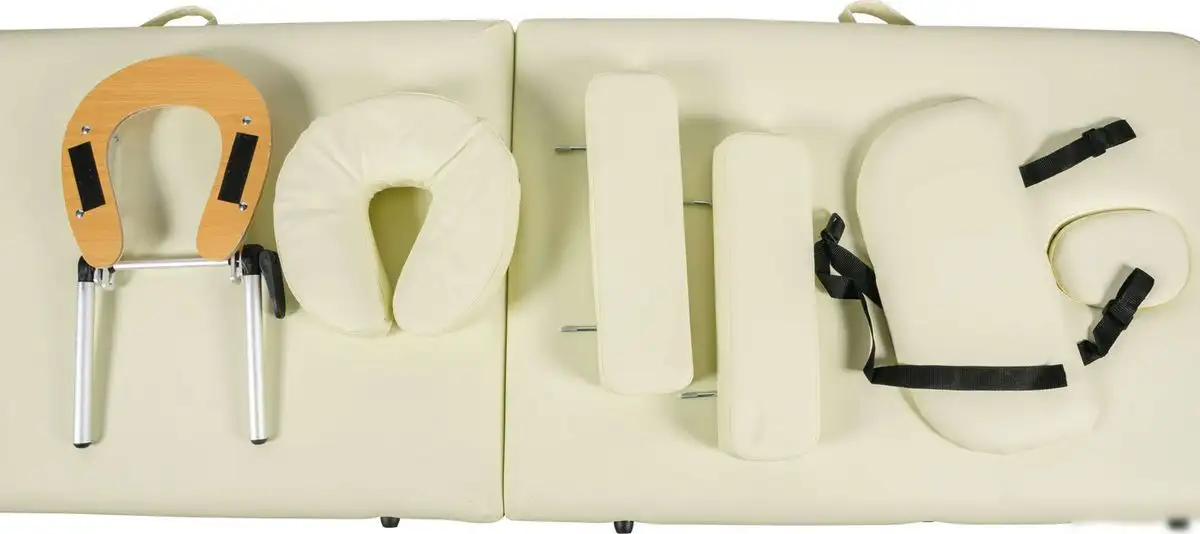 Массажный стол Atlas Sport складной 2-с 60 см деревянный (бежевый) – фото товара