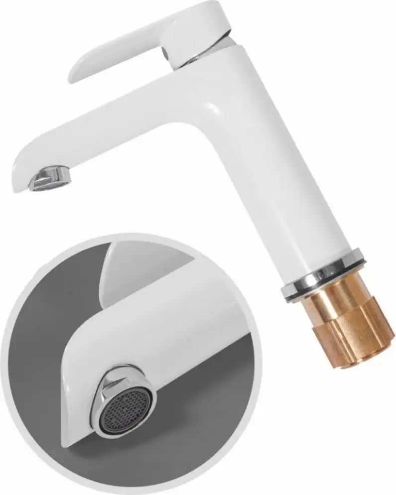 Смеситель Hansberge H1033 (белый хром) - фото товара