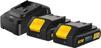 Аккумулятор с зарядным устройством Deli EDL-CM20A2E (20В/2x2 Ah + 20В) – изображение в каталоге