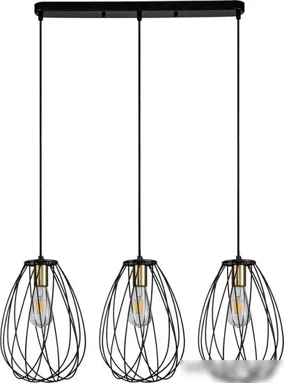 Подвесная люстра Escada Barrie 10180/3S E27*60W Black/Brass – фото товара