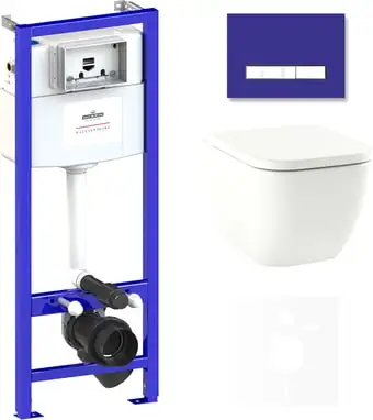 Унитаз Lavinia Boho Relfix One Compacto 6 в 1 75110071 (фиолетовый стекло) - изображение в каталоге