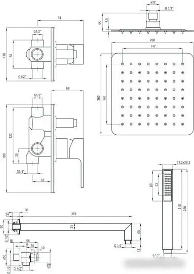Душевая система Deante Savory NAC_09SP - фото товара