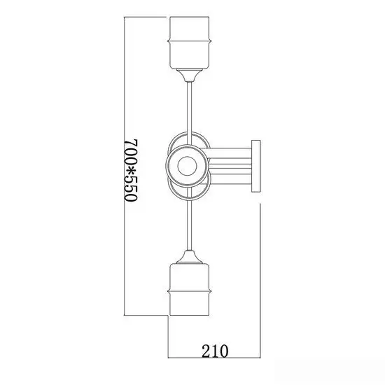 Люстра средней высоты Escada Mondrian 699/6P E27*60W Black – фото товара