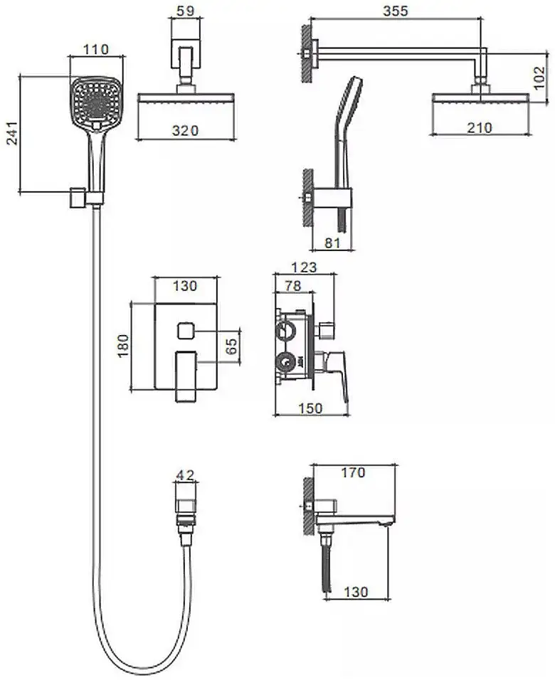 Душевая система Splenka S01.27.06 - фото товара