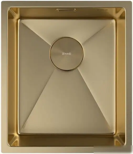 Кухонная мойка ZorG Zerox 38 U / IF PVD Gold - фото товара