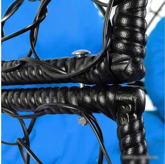 Кресло M-Group Апельсин 11520410 (черный ротанг/синяя подушка) – фото товара