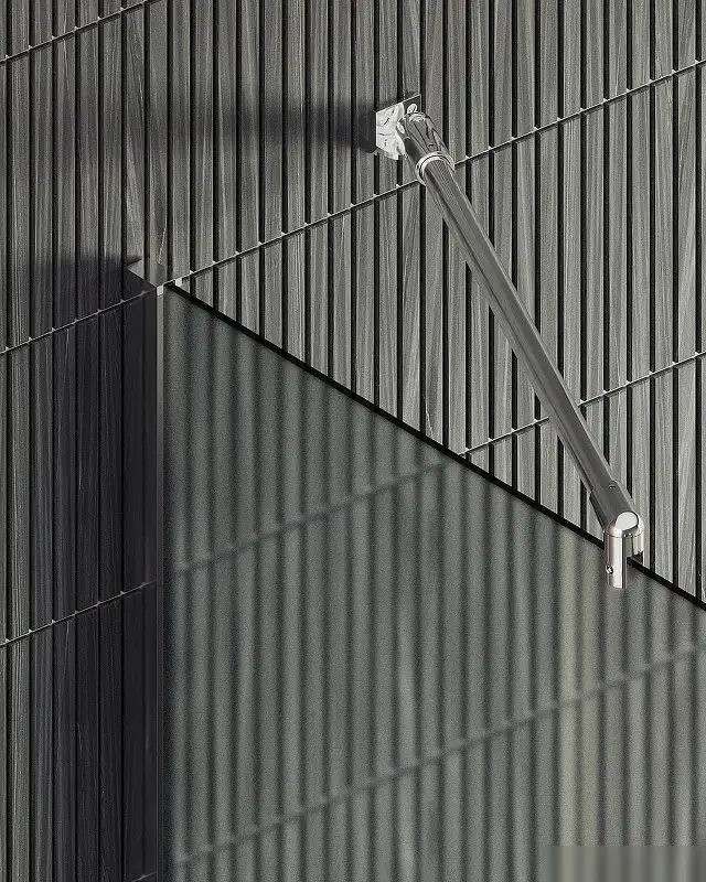 Душевая стенка MaybahGlass 89x195 MGD-690-4ш (сатин стекло/хром глянцевый) - фото товара