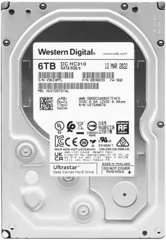 Жесткий диск WD DC HC310 6TB HUS726T6TAL4200 – изображение в каталоге