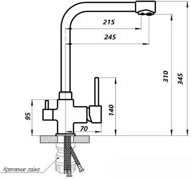 Смеситель Wisent WP4355-3 - фото товара