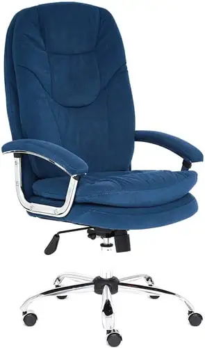 Кресло TetChair Softy LUX (флок, синий)