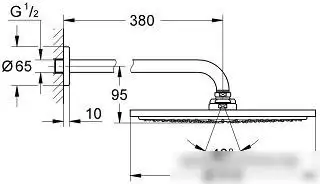 Верхний душ Grohe Rainshower Cosmopolitan 310 26066GN0 (холодный рассвет, матовый) - фото товара