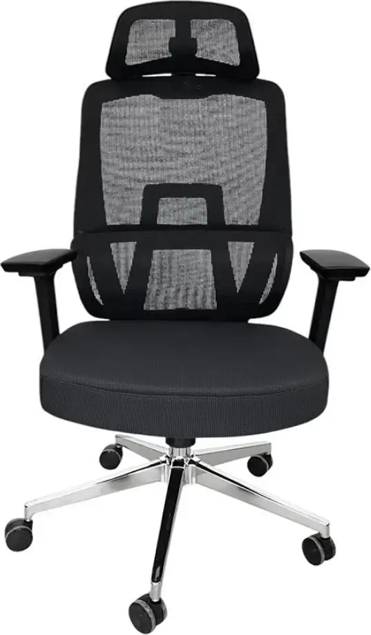 Офисное кресло SitUp Carbon Black Chrome (сетка Black/Black) – фото товара