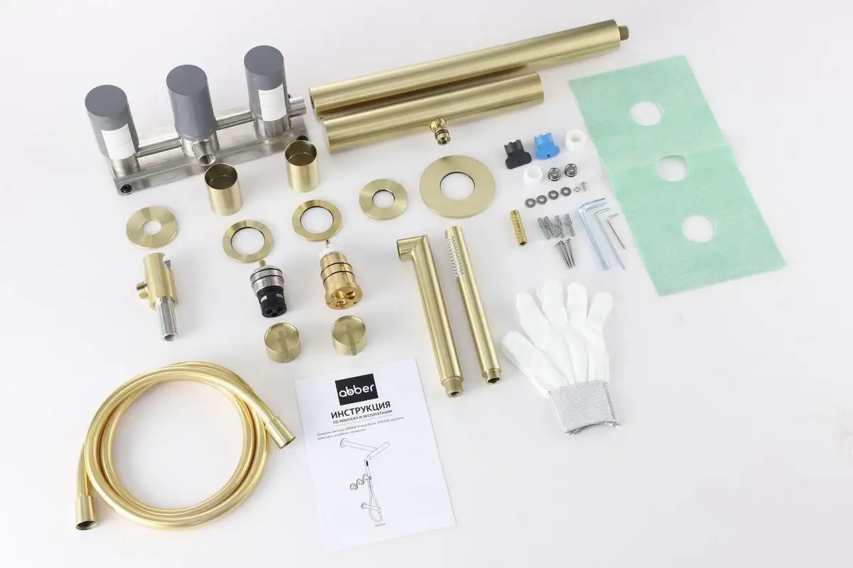 Душевая система Abber Perfekte 316 AF8A50BG (золото брашированное) - фото товара