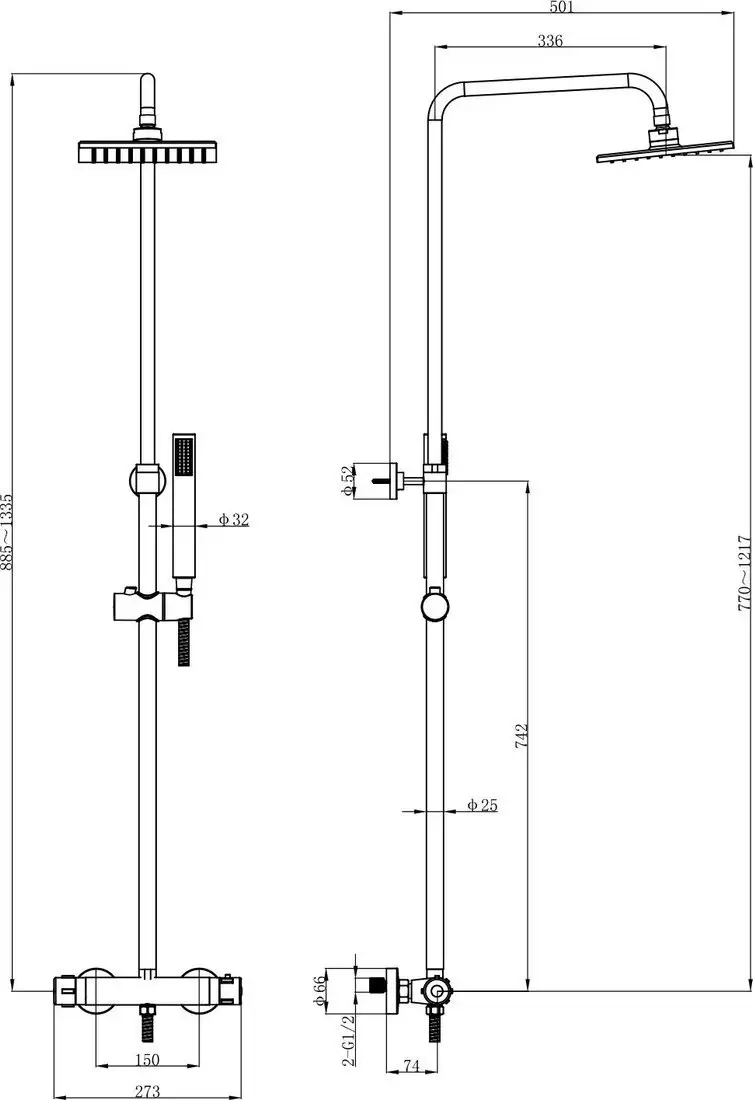 Душевая система Lauter Dew 21SH20404-4 - фото товара