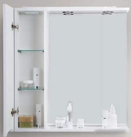 BelBagno Шкаф с зеркалом Marino-SPC-800/750-1A-BL-P-L (bianco lucido) – фото товара
