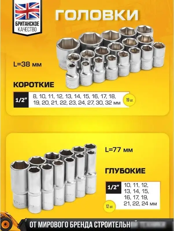 Универсальный набор инструментов JCB 4362M (60498) – фото товара