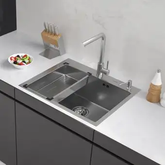 Кухонная мойка ARFEKA Eco AR мойка 600*500, коландер G, дозатор Satin Decor Millet - изображение в каталоге