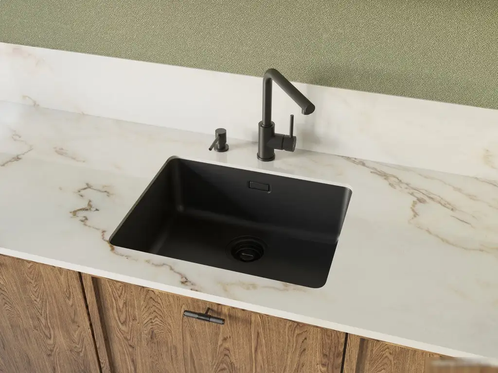 Дозатор для жидкого мыла Omoikiri OM-03 BL (черный) – фото товара