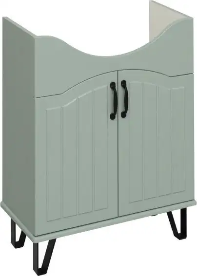 Runo Тумба с умывальником Runo Марсель 65 + Классик 65 (напольная, мята) – фото товара