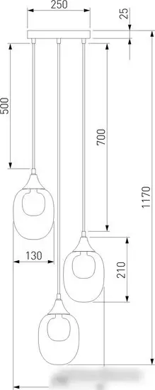 Подвесная люстра Евросвет 70216/3 латунь – фото товара