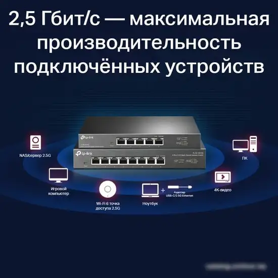 Неуправляемый коммутатор TP-Link TL-SG105-M2 – фото товара